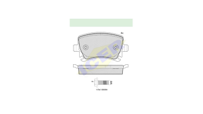 Set placute frana Icer 181600703, parte montare : Punte Spate