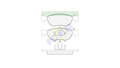 Set placute frana Icer 181602, parte montare : Punte Fata