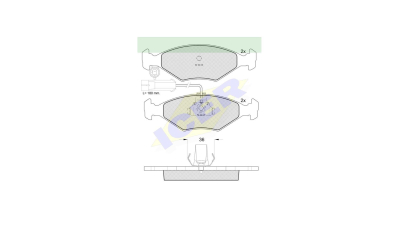 Set placute frana Icer 181603, parte montare : Punte Fata