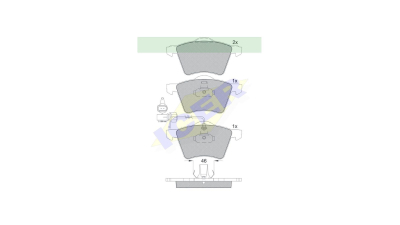 Set placute frana Icer 181605, parte montare : Punte Fata
