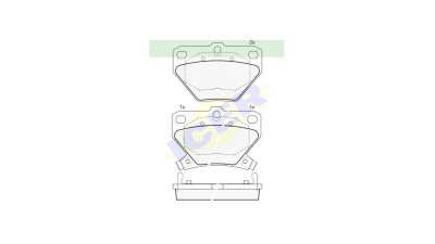 Set placute frana Icer 181607, parte montare : Punte Spate