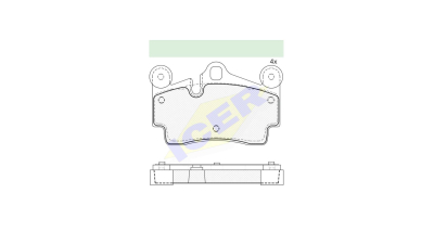 Set placute frana Icer 181611, parte montare : Punte Spate