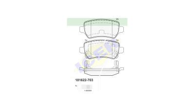 Set placute frana Icer 181622703, parte montare : Punte Spate
