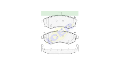 Set placute frana Icer 181643, parte montare : Punte Fata