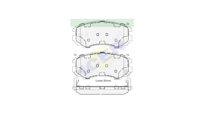 Set placute frana Icer 181644, parte montare : Punte Fata