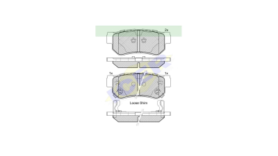 Set placute frana Icer 181645, parte montare : Punte Spate