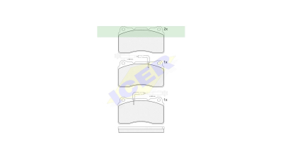 Set placute frana Icer 181647, parte montare : Punte Fata