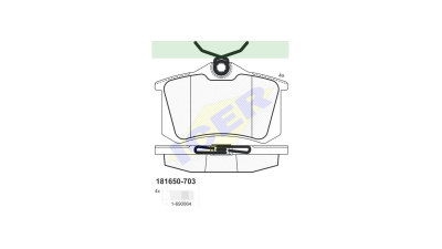 Set placute frana Icer 181650703, parte montare : Punte Spate