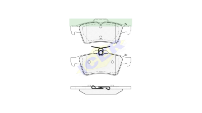 Set placute frana Icer 181651, parte montare : Punte Spate