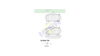 Set placute frana Icer 181656700, parte montare : Punte Fata