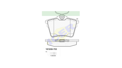 Set placute frana Icer 181658703, parte montare : Punte Spate