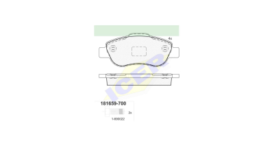 Set placute frana Icer 181659700, parte montare : Punte Fata