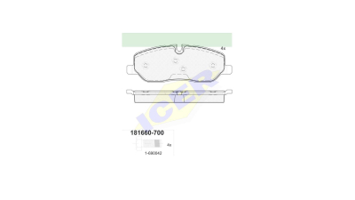 Set placute frana Icer 181660700, parte montare : Punte Fata