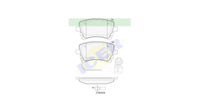 Set placute frana Icer 181674203, parte montare : Punte Spate