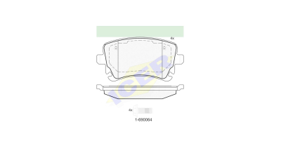 Set placute frana punte spate Audi A6 (C5/C6) 1997-2010; A8, 2003-2010, Seat Exeo (3r2); Vw Transporter 5, T5; 2003-2015, marca Icer 181674204