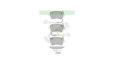 Set placute frana Icer 181674, parte montare : Punte Spate