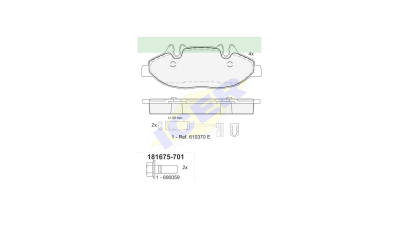 Set placute frana Icer 181675701, parte montare : Punte Fata