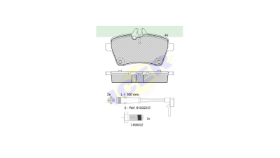 Set placute frana Icer 181678700, parte montare : Punte Fata