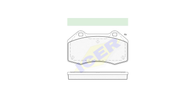 Set placute frana Icer 181679, parte montare : Punte Fata