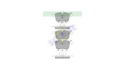 Set placute frana Icer 181681, parte montare : Punte Fata