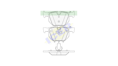 Set placute frana Icer 181684, parte montare : Punte Spate