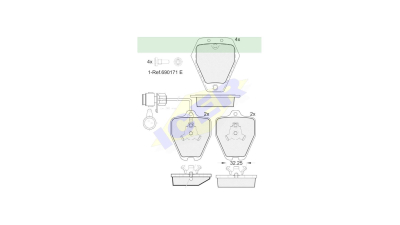 Set placute frana Icer 181693, parte montare : Punte Fata