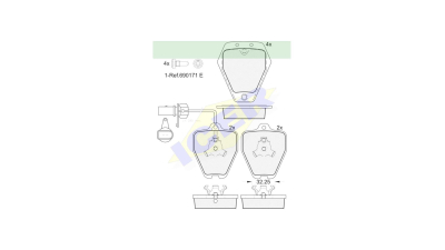 Set placute frana Icer 181694, parte montare : Punte Fata