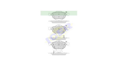 Set placute frana Icer 181695, parte montare : Punte Fata