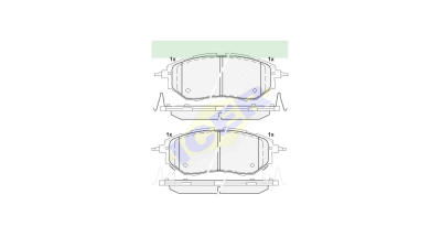 Set placute frana Icer 181697, parte montare : Punte Fata