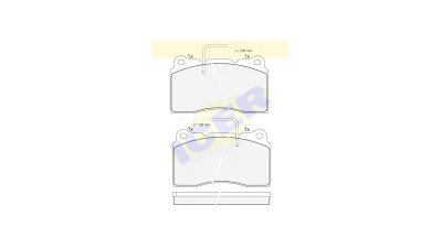 Set placute frana Icer 181699, parte montare : Punte Fata