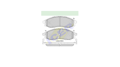 Set placute frana Icer 181703, parte montare : Punte Fata