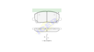 Set placute frana Icer 181705, parte montare : Punte Fata