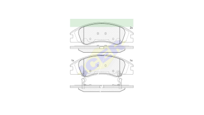 Set placute frana Icer 181708, parte montare : Punte Fata