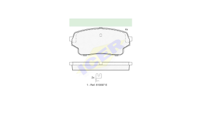 Set placute frana Icer 181715, parte montare : Punte Fata
