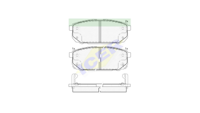 Set placute frana Icer 181720, parte montare : Punte Spate