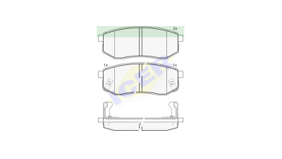 Set placute frana Icer 181721, parte montare : Punte Spate