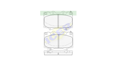 Set placute frana Icer 181723, parte montare : Punte Fata