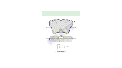 Set placute frana Icer 181729701, parte montare : Punte Spate
