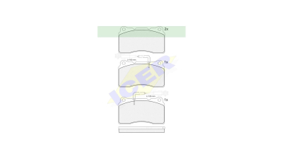 Set placute frana Icer 181730, parte montare : Punte Fata
