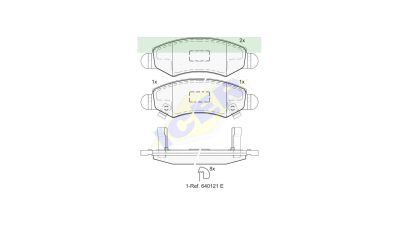 Set placute frana Icer 181731, parte montare : Punte Fata