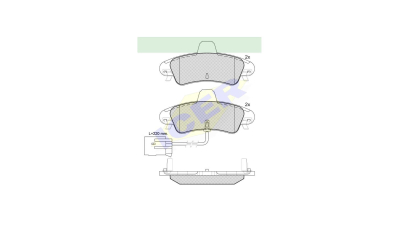 Set placute frana Icer 181735, parte montare : Punte Spate