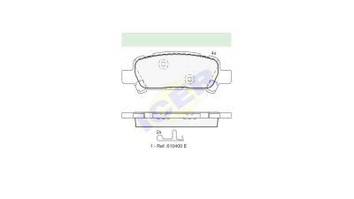 Set placute frana Icer 181736, parte montare : Punte Spate