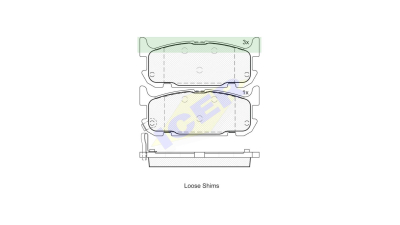 Set placute frana Icer 181738, parte montare : Punte Spate
