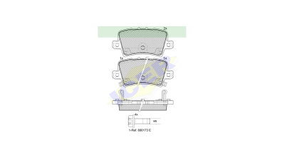 Set placute frana Icer 181741706, parte montare : Punte Spate