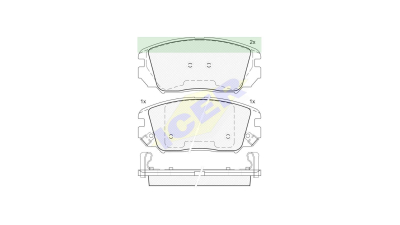 Set placute frana Icer 181745, parte montare : Punte Fata