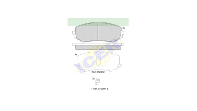 Set placute frana Icer 181747, parte montare : Punte Fata