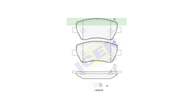 Set placute frana Icer 181748, parte montare : Punte Fata