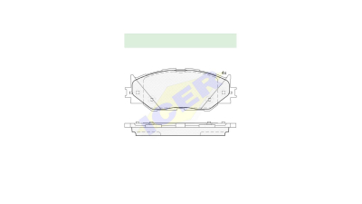 Set placute frana Icer 181750, parte montare : Punte Fata