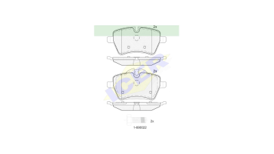 Set placute frana Icer 181756, parte montare : Punte Fata