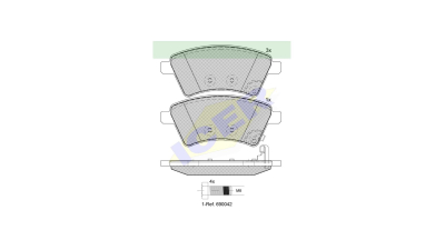 Set placute frana Icer 181758700, parte montare : Punte Fata
